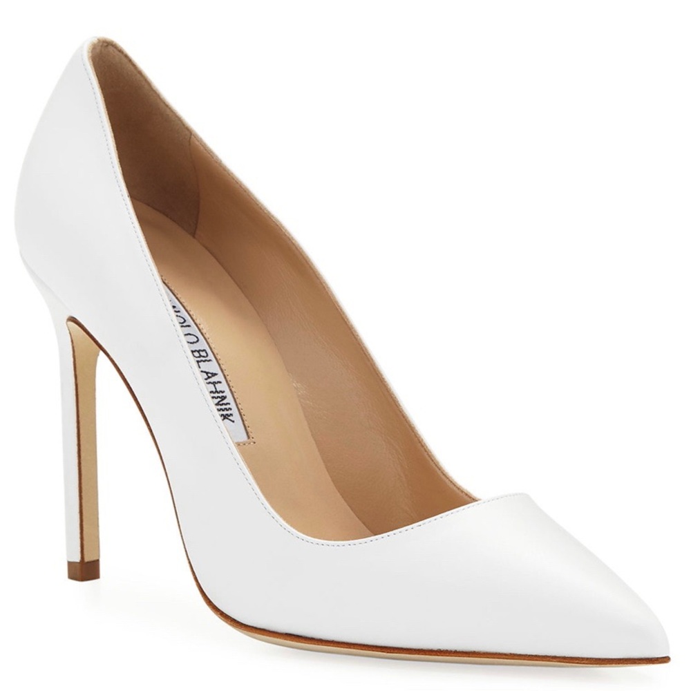 MANOLO BLAHNIK | Bb Leather 105mm White Heels